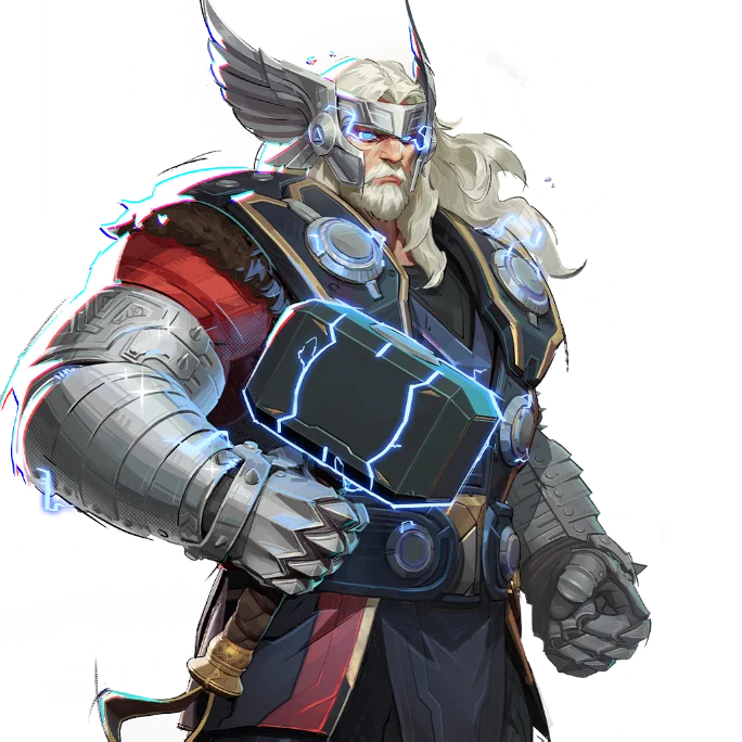 Full body portrait of Thor's base skin.'