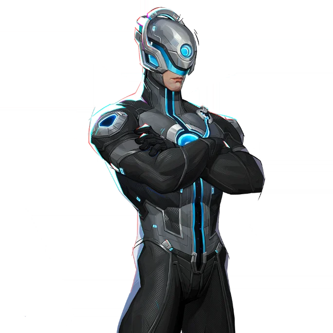 Full body portrait of Mister Fantastic's The Maker skin.'